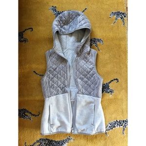North Face Light Grey Reversible Hooded Vest